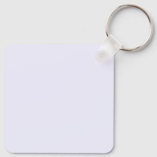 Lavendel Roos Zacht Bord Wit Pastel Effen Kleur Sleutelhanger (Achterkant)