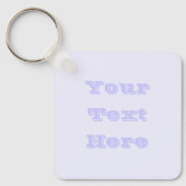 Lavendel Roos Zacht Bord Wit Pastel Effen Kleur Sleutelhanger (Voorkant)