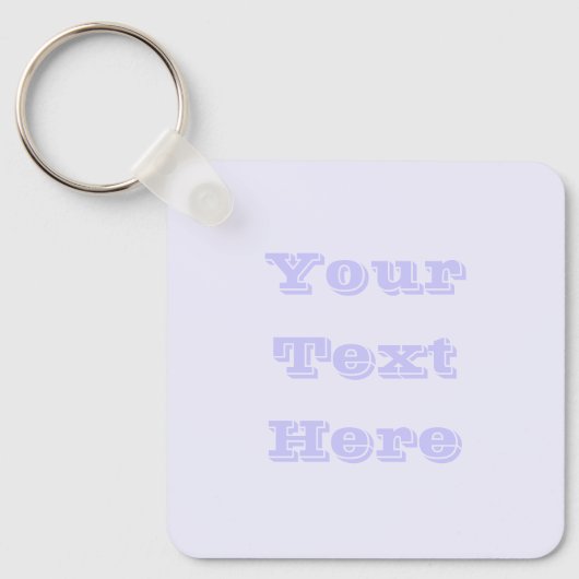 Lavendel Roos Zacht Bord Wit Pastel Effen Kleur Sleutelhanger (Voorkant)