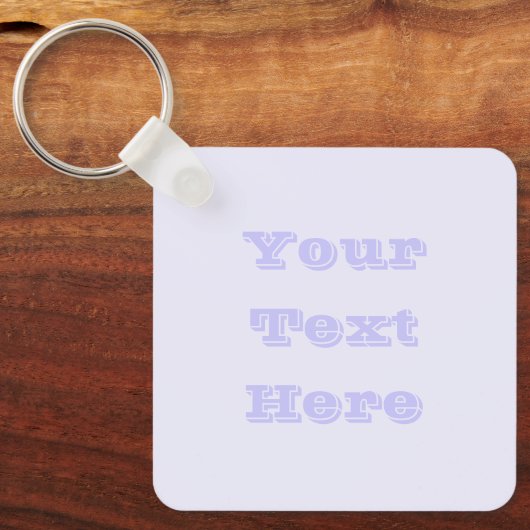 Lavendel Roos Zacht Bord Wit Pastel Effen Kleur Sleutelhanger (Voorkant)