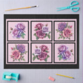 Lavendel Rose Boeketten Tegels Decoupage Tissuepapier (Craft)