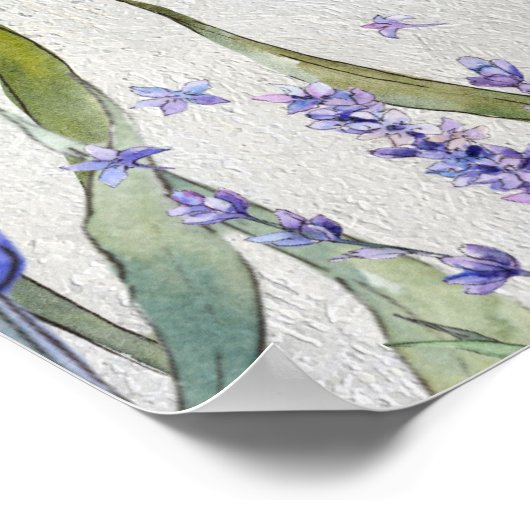 Lavendel-rouwfeest Leven Vieren Welkomstbord Poster (Hoek)