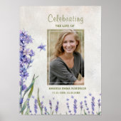 Lavendel-rouwfeest Leven Vieren Welkomstbord Poster (Voorkant)