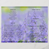 Lavendel rouwkaart template (Achterkant)