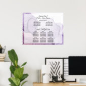 Lavendel Roze Abstracte Zitplaatskaart Poster (Thuiskantoor)