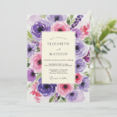 Lavendel Roze Aquarel Droom Bruiloft Kaart (Staand voorkant)