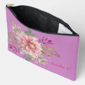 Lavendel & Roze Bloemen Kosmetische Zak Etui (Open)