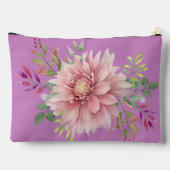 Lavendel & Roze Bloemen Kosmetische Zak Etui (Achterkant)
