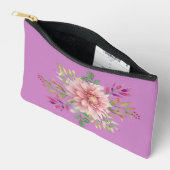  Lavendel & Roze Bloemen Kosmetische Zak Etui (Open)
