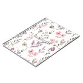 Lavendel Roze Bloemig Notitieboek (Linkerzijde)