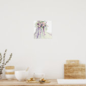 Lavendel & Roze, Bruids Cascading Bouquet 2, Poster (Keuken)