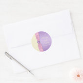 Lavendel, Roze, en Ivoor 1,5"Ronde Sticker (Envelop)