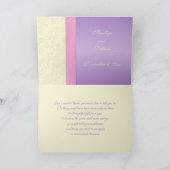 Lavendel, Roze en Ivoor Bedankkaart (Binnen)