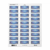 Lavendel Roze Goud Geëtst Blauwe Textuur Etiket (Full Sheet)