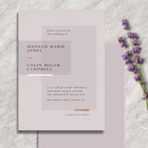 Lavendel Roze Goud Neutrale Minimalistische Trouwd
