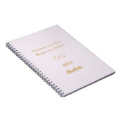 Lavendel roze gouden inspirerend quote notitieboek (Rechterzijde)