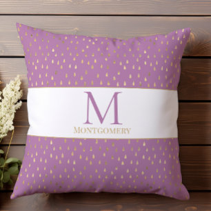 Lavendel Roze Gouden Regendruppel Moderne Trendy M Kussen