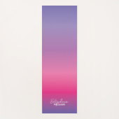 Lavendel-Roze Gradient Yoga Mat met Aangepaste Naa (Voorkant)