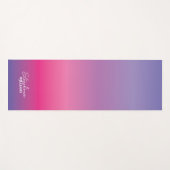 Lavendel-Roze Gradient Yoga Mat met Aangepaste Naa (Voorkant (horizontaal))