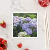 Lavendel & Roze Hortensia Hydrangea Bloemen Servet (Insitu)