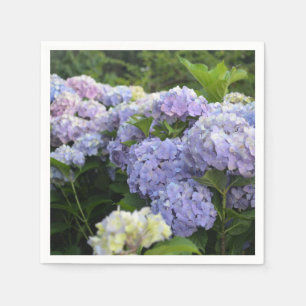 Lavendel & Roze Hortensia Hydrangea Bloemen Servet