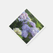 Lavendel & Roze Hortensia Hydrangea Bloemen Servet (Hoek)