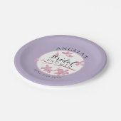 Lavendel Roze Lila Blossom Vrijgezellenfeest Papieren Bordje (Gekanteld)