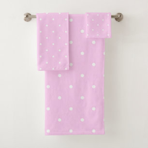 Lavendel Roze met witte stippen Bad Handdoek