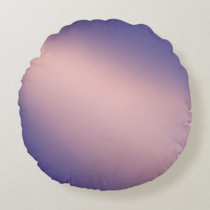 Lavendel & Roze Monochrome ombre maanlicht Rond Kussen