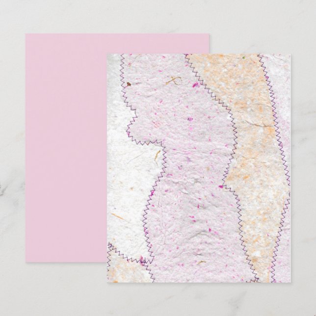 Lavendel Roze Oranje Handgemaakte Gesteven Scrapbo (Voorkant / Achterkant)