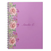  Lavendel & Roze Pastel Waterverf Bloemen Notitieboek (Voorkant)