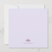 Lavendel Roze Quinceanera Kaart (Achterkant)