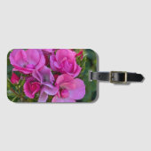 lavendel roze roos bagagelabel (Voorkant (horizontaal))