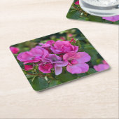 lavendel roze roos kartonnen onderzetters (Schuin)