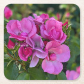 lavendel roze roos kartonnen onderzetters (Voorkant)