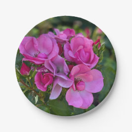 lavendel roze roos papieren bordje