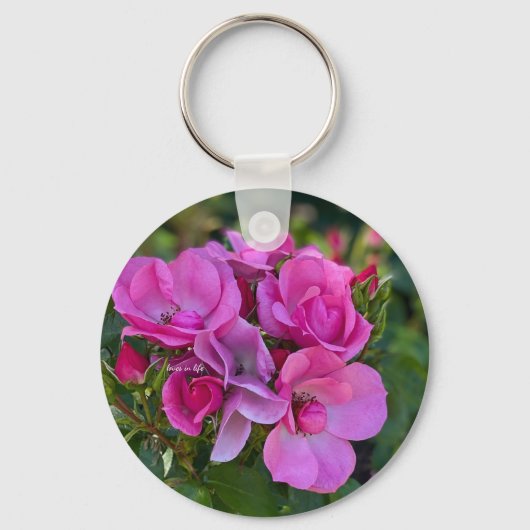 lavendel roze roos sleutelhanger (Voorkant)