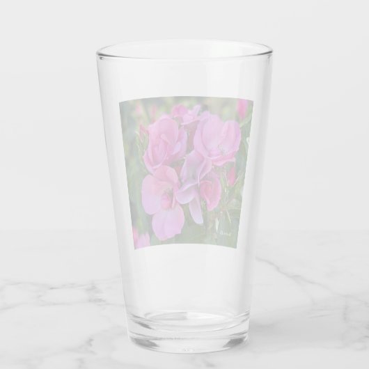 Lavendel Roze Rose Glas (Achterkant)