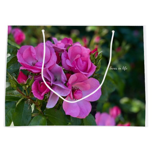 Lavendel Roze Rose Groot Cadeauzakje (Voorkant)