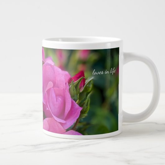 Lavendel Roze Rose Grote Koffiekop (Rechts)