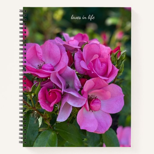Lavendel Roze Rose Hardcover Notitieboek (Voorkant)