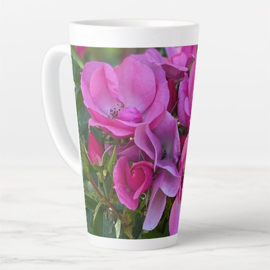 Lavendel Roze Rose Latte Mok (Linkerhoek)