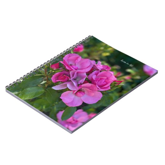 Lavendel Roze Rose Notitieboek (Linkerzijde)