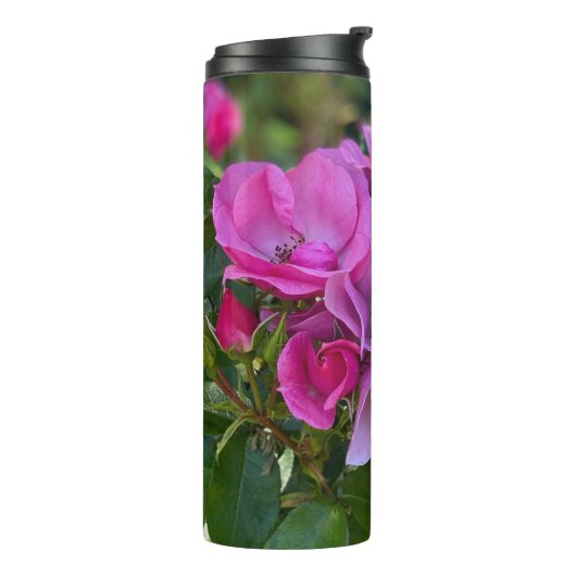Lavendel Roze Rose Thermosbeker (Gedraaid links)