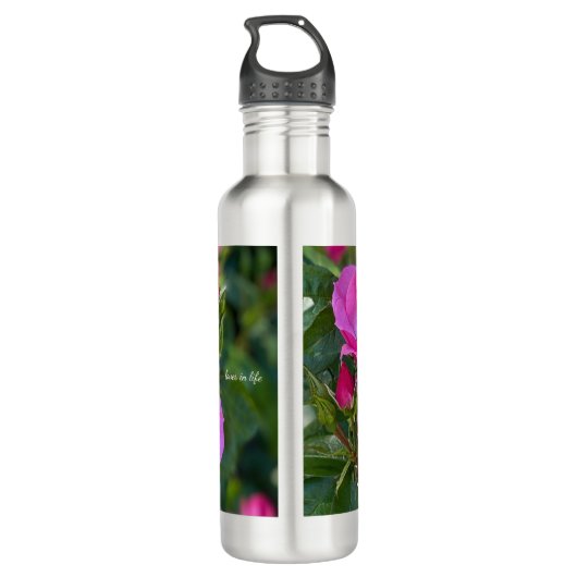 Lavendel Roze Rose Waterfles (Achterkant)