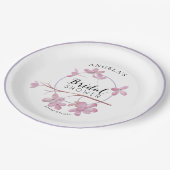 Lavendel Roze Sering Bloesem Bruiloft Feest Papieren Bordje (Gekanteld)