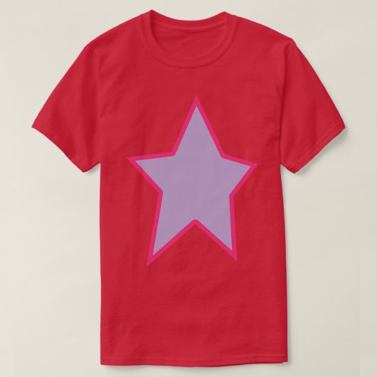 Lavendel roze uit lijn grafisch t-shirt (Design voorkant)