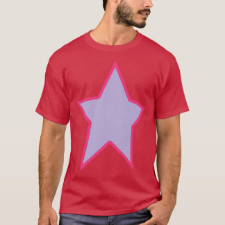 Lavendel roze uit lijn grafisch t-shirt