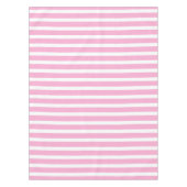 Lavendel Roze Witte Eenvoudige Horizontale Gestree Tafelkleed (Voorkant)