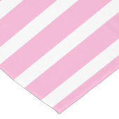 Lavendel Roze Witte Eenvoudige Horizontale Strepen Korte Tafelloper (Hoek)